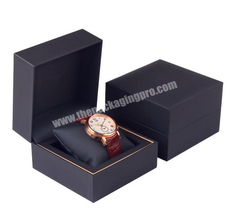 Premium Custom Logo Black Leather Watch Collection Box Luxury Brand Automatic Watch Box