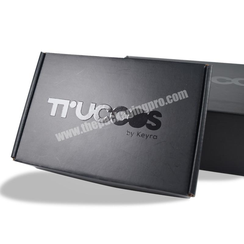 Premium Matt Black Corrugated Shipping Box With Custom Logo For Gifts