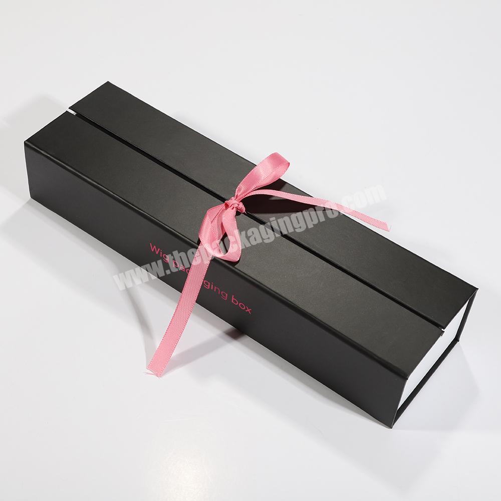 Printed gift hair shipping packaging boxes custom logo wig box
