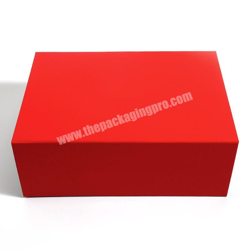 Printing Logo Rigid Cardboard Luxury Flap Open Magnetic Clothing Folding Packaging Gift Box Shoe Foldable Paper Boxes