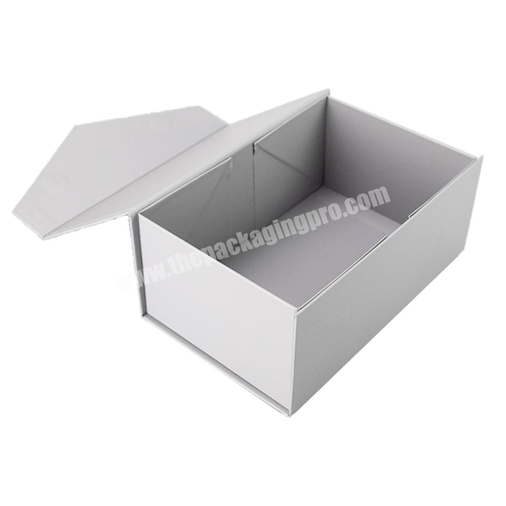 Ready To Ship Luxury Gray Color Magnet Closing Men's Shirt Packaging Clothing Gift Paper Boxes