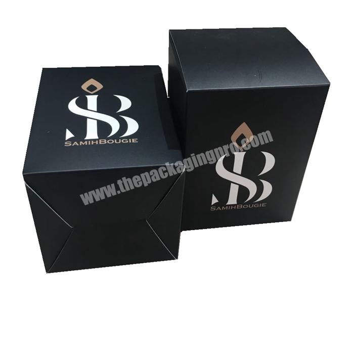 Recyclable Accept Custom Order black Candle Glass Jars Packaging Boxes