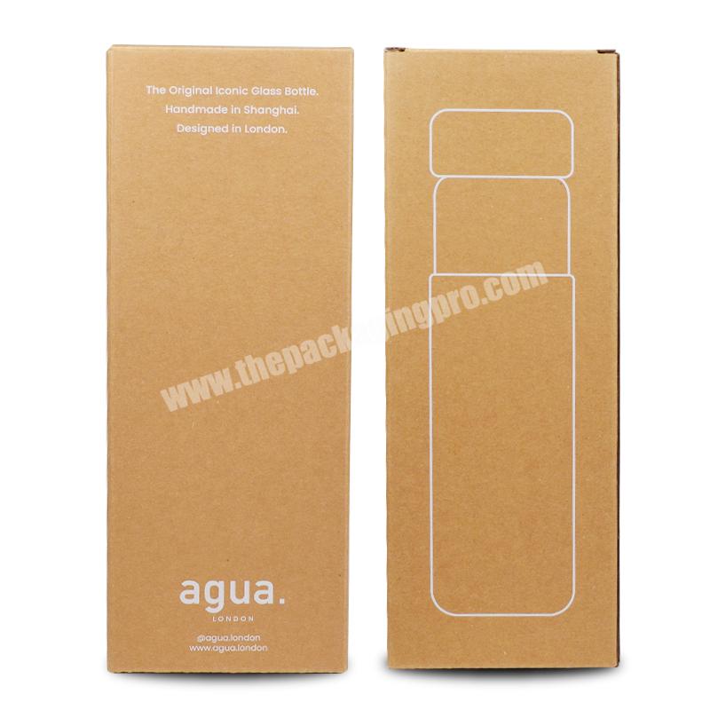 Recyclable Customized Brown Kraft Double Truck Water Glass Bottle Package Corrugated Boxes With White Ink