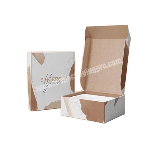 Recycled Material cheap brown kraft paper folding box shipping paper box for apparel brown kraft paper folding box