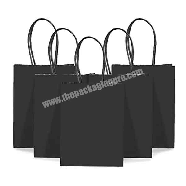 Recycled restaurant takeaway fast food brown kraft reusable shopping gift paper bags with handle