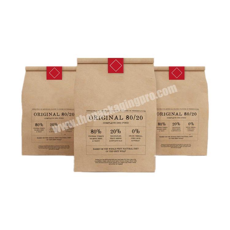 Reusable Brown Zipper Lock Kraft Sandwich Paper Bags Eco-Friendly Flat Bottom Pouch With Zipper For Food Storage