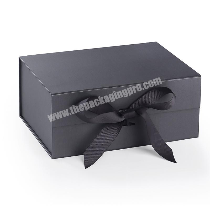 Ribbon Knot Embossing Wedding Pink Gift Box with Ribbon and Bow