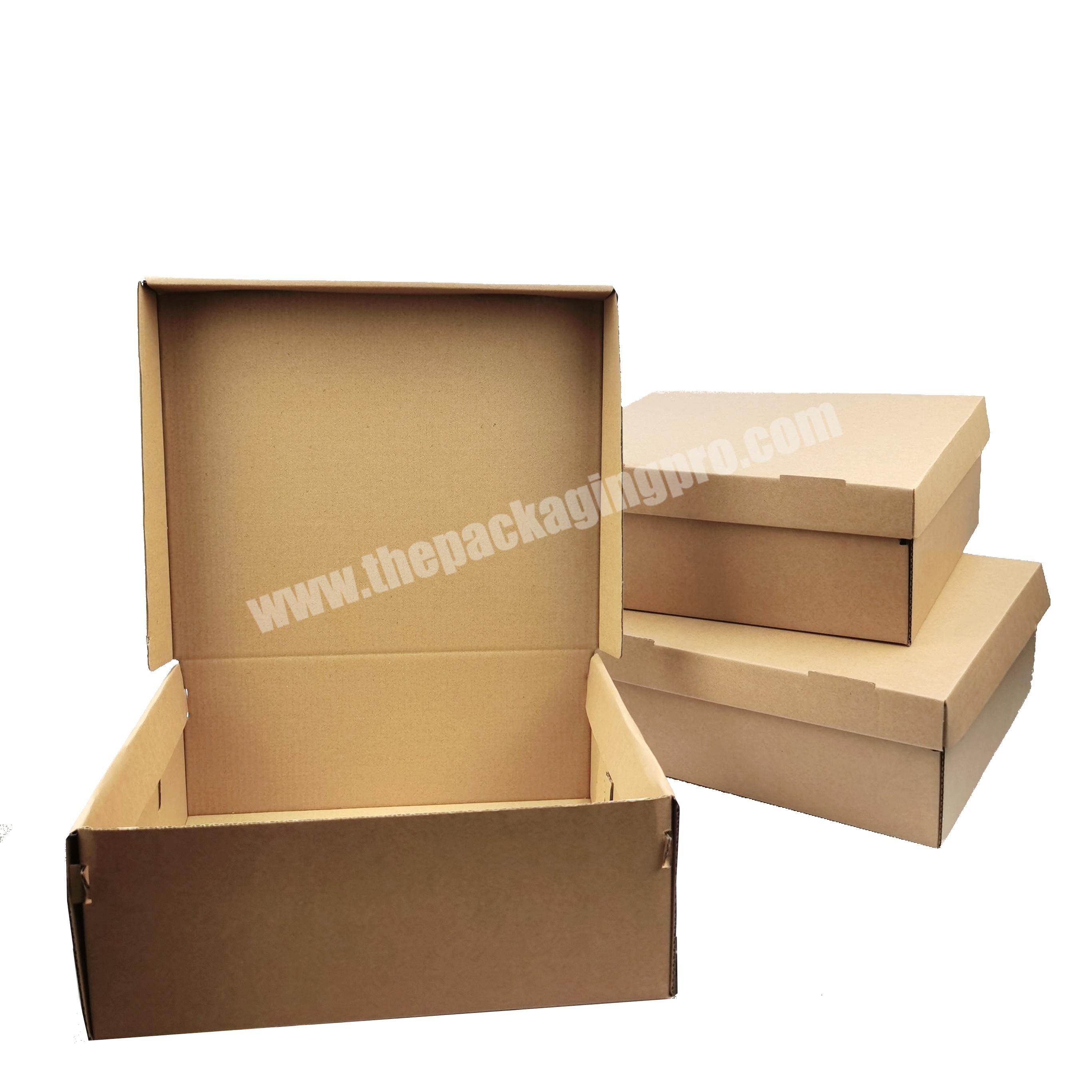 SENCAI Custom Recycled Brown E Flute Corrugated Shoes Box With Logo