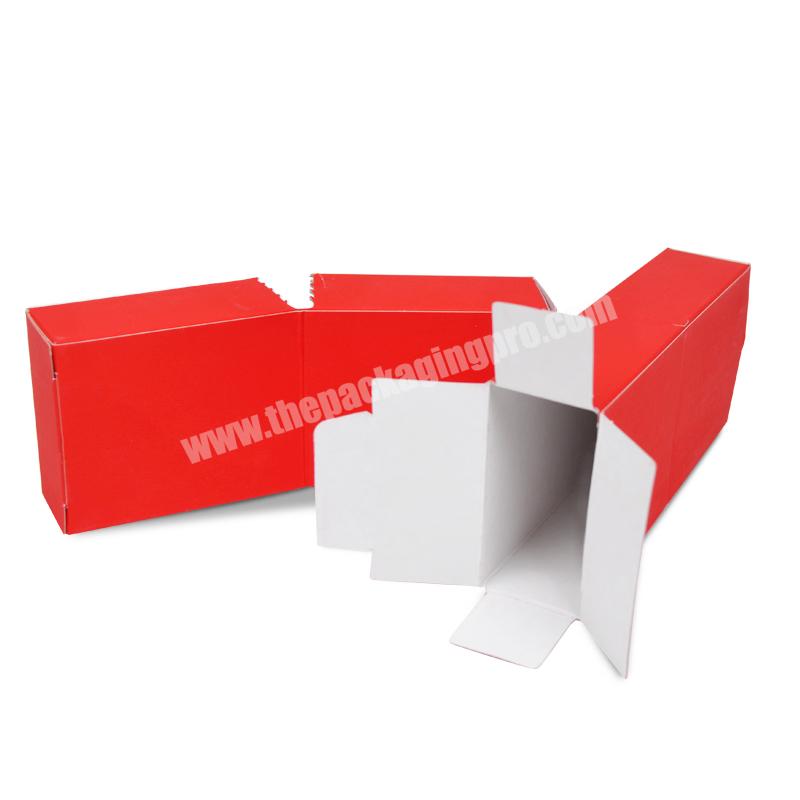 SENCAI Customized Red Pantone Color Print Special Art Paper With Tear Line Cosmetic Box