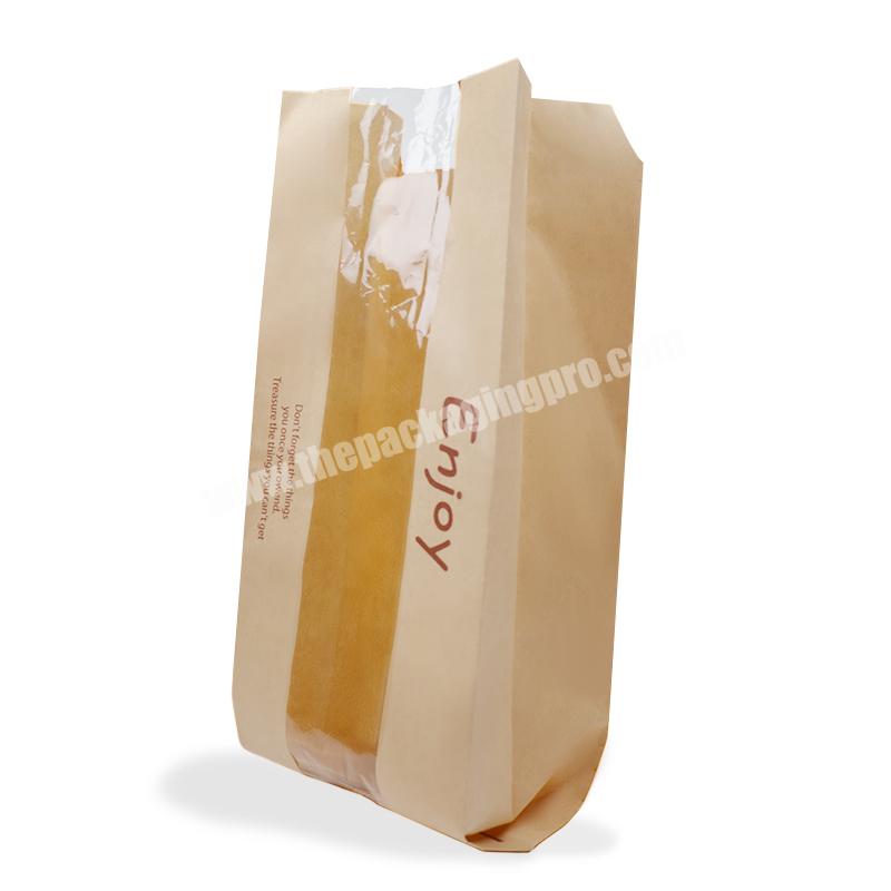 SENCAI Durable Custom Product Packaging Bread Kraft Paper Bag With Logo