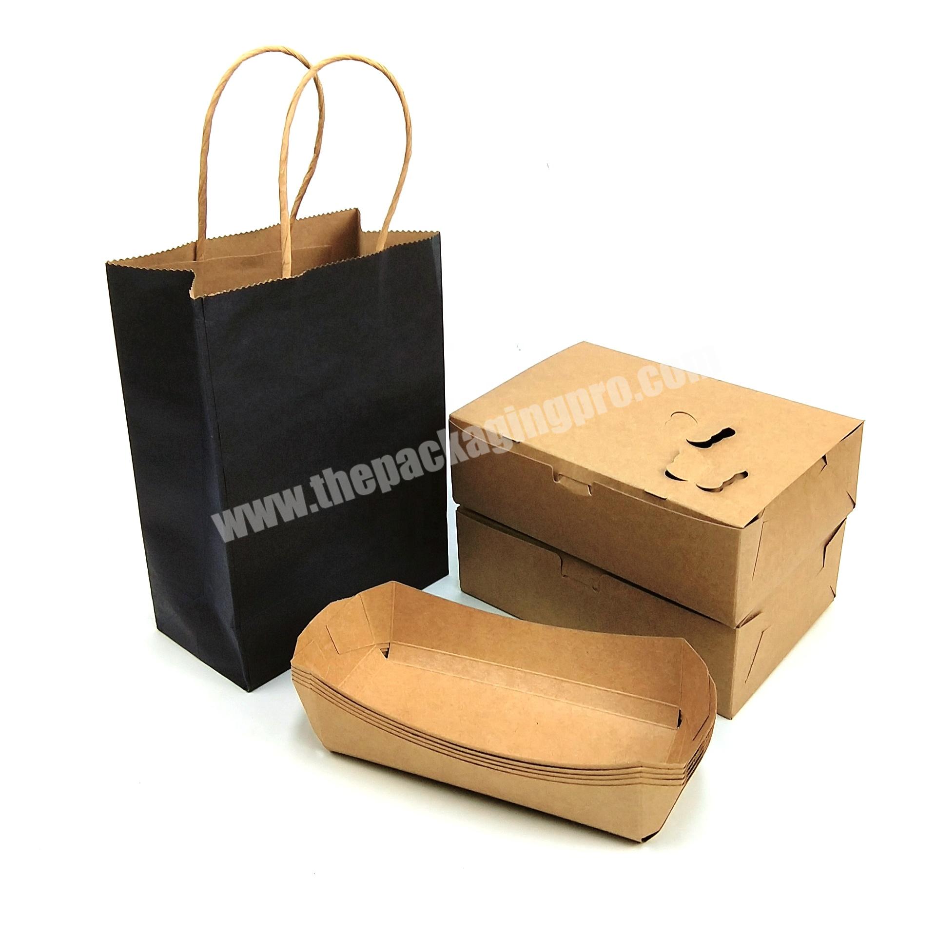 SENCAI Factory Price Customized Disposable Brown Food Packaging Kraft Paper Lunch Take-out Box