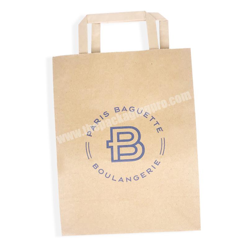 SENCAI Fast Food Paper Bag Brown Kraft Paper bags Logo Printed High Quality Recycle-able Paper Bag