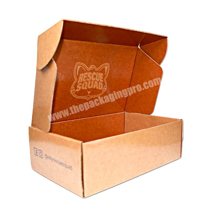 SENCAI Free Design Recyclable Custom Logo Corrugated Paper Box For Shoes Clothing Packaging