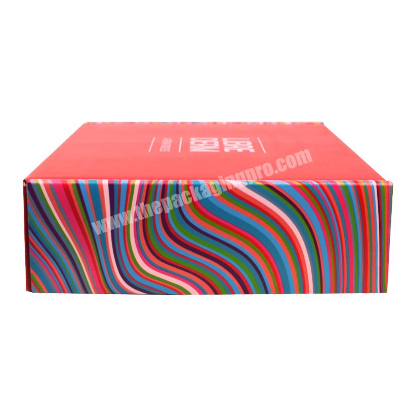 SENCAI Hot Sale Custom Logo Printed Red Color Corrugated Gift Box Shoes Box