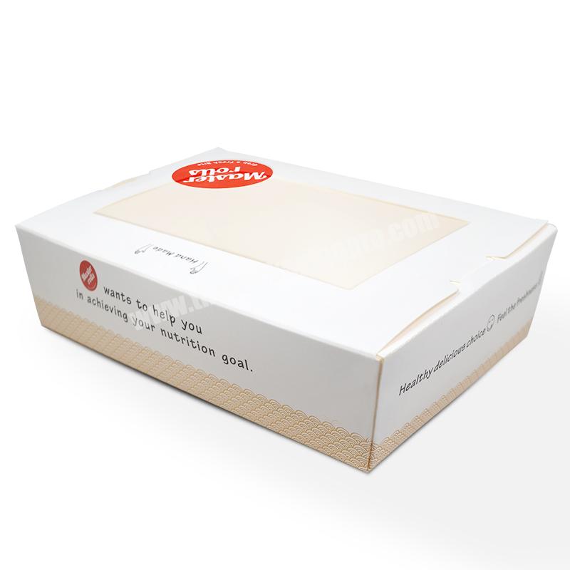 SENCAI Hot Sale Custom Logo White Card Macarons Packaging Take Away Box With PVC Window