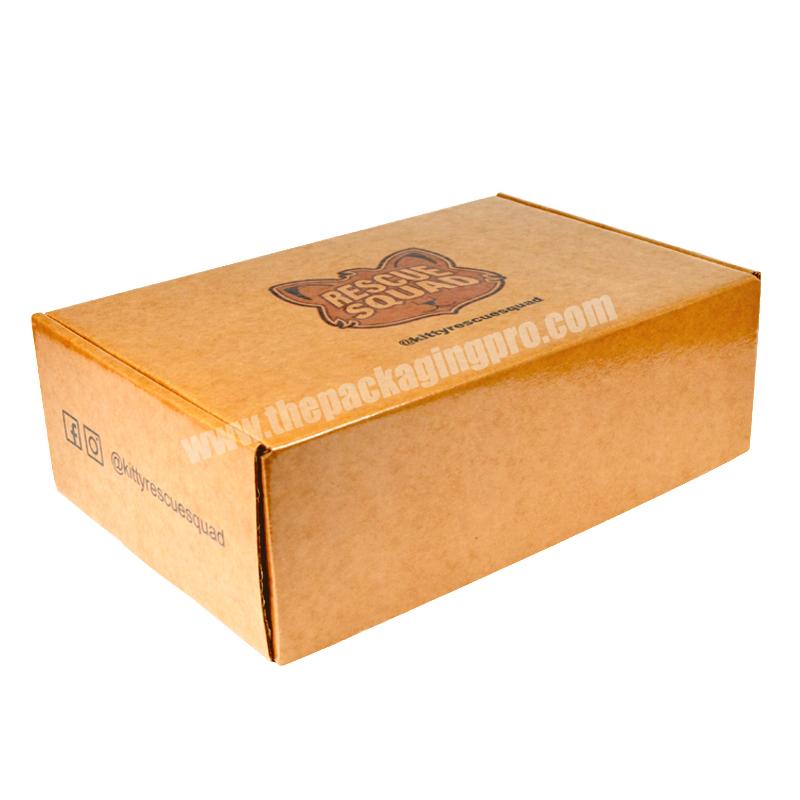 SENCAI Hot Sale Customized Logo Kraft Corrugated Paper Box  Shoes Clothing Packaging Paper Box