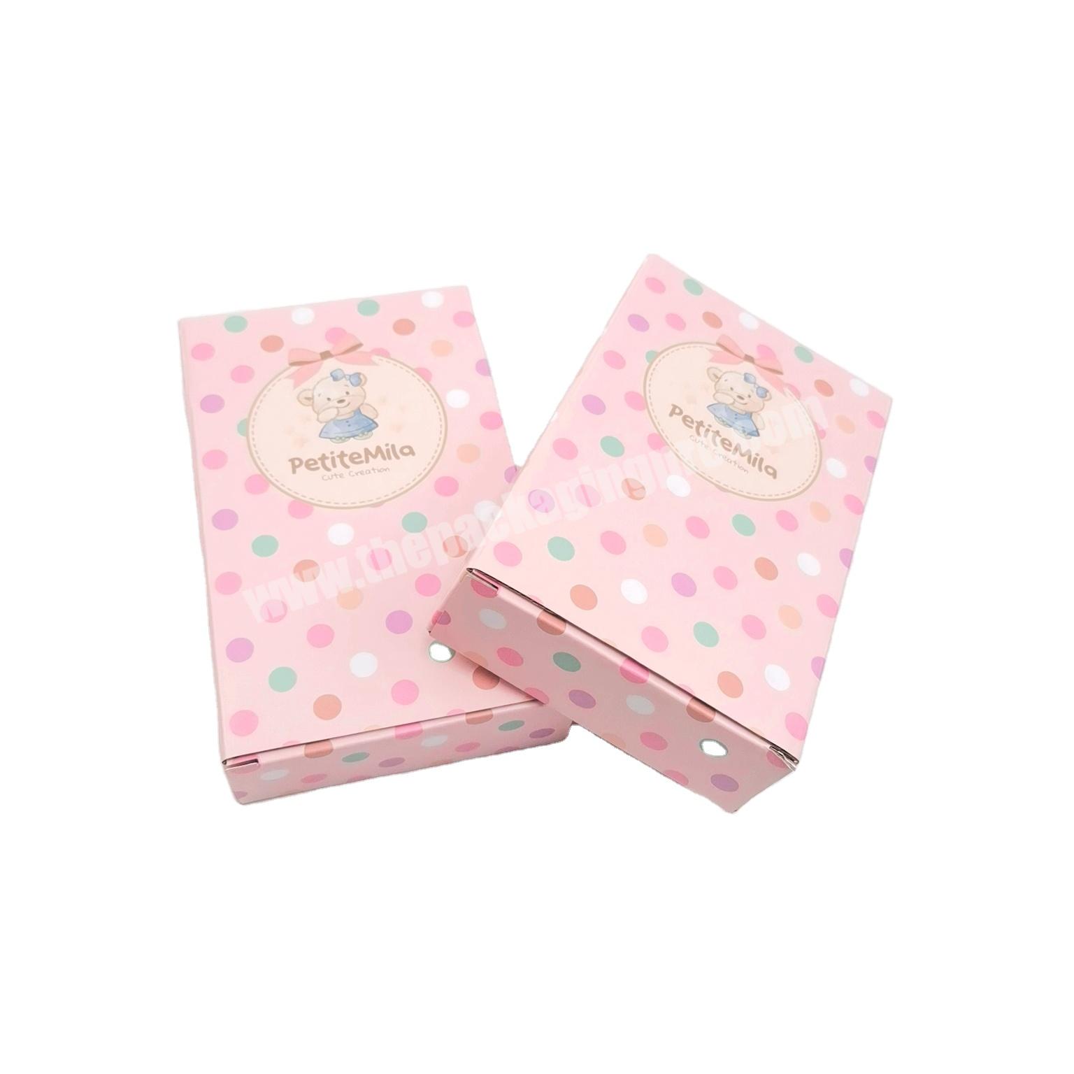 SENCAI Lovely Customized Corrugated Pink Paper Sweet Packaging Boxes For Hair Band