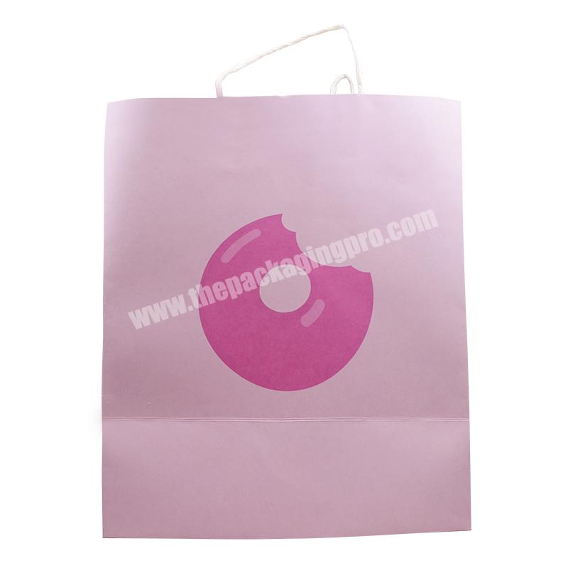 SENCAI Wholesale Customized  CMYK Printing Luxury Paper Bag Donuts Food Bag With Handle