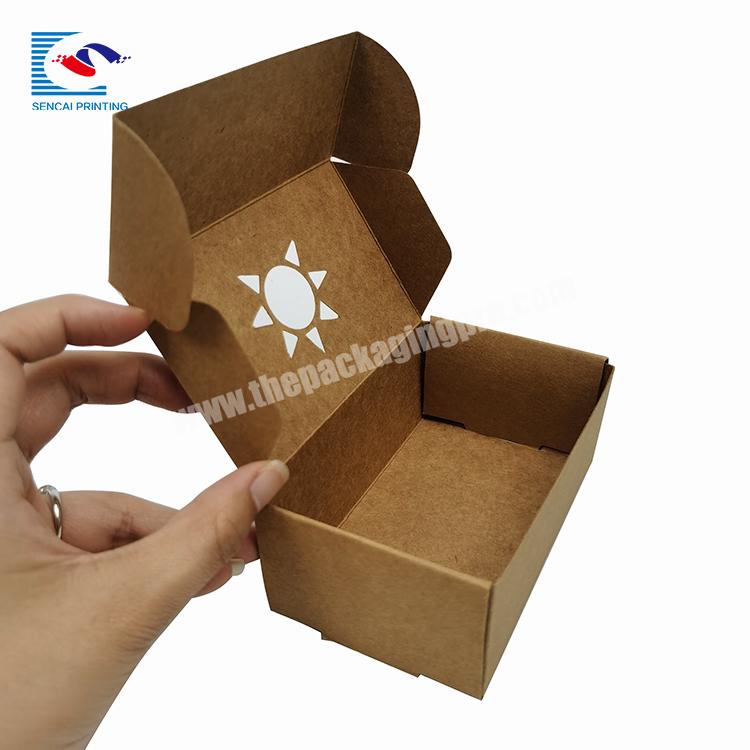 SENCAI factory price corrugated brown paper soap packaging box with logo