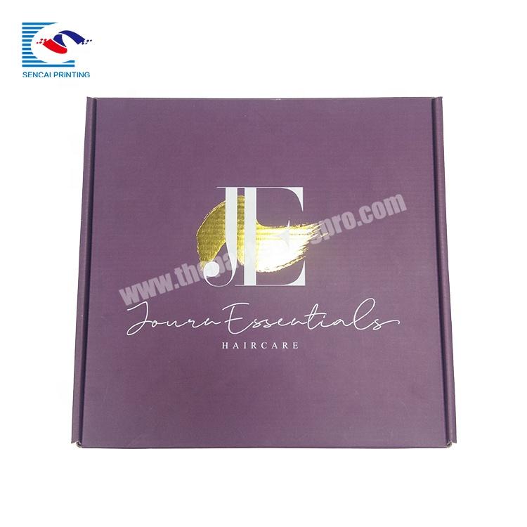 SENCAI wholesale custom color purple paper box scarves packaging box