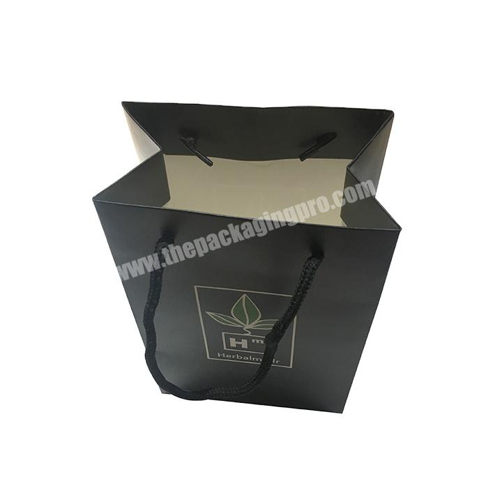 Sencai China factory handle custom black printing matte lamination small cute gift paper bag