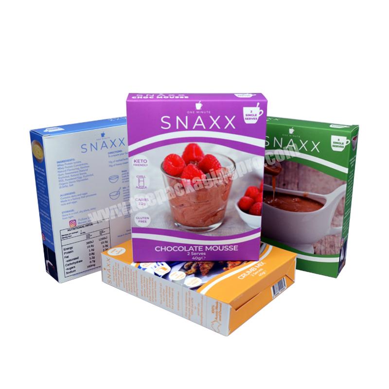 Sencai Custom Cheap White Card CMYK Printing Food Paper Packaging Boxes