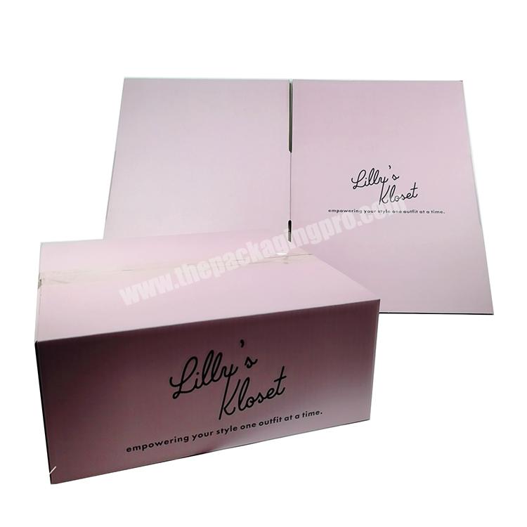 Sencai Durable Strengthen B-flute Customized Pink Color Corrugated Packaging Carton With Logo