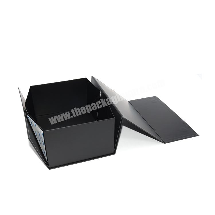 Shoes T Shirt Dress Clothes Custom Magnetic Paper Cardboard Folding Luxury Black Boxes For Packaging