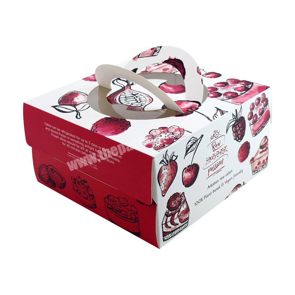 Square Birthday Cake Box Packaging Manufacturer Custom Size Paper Boxes For Cake Packing