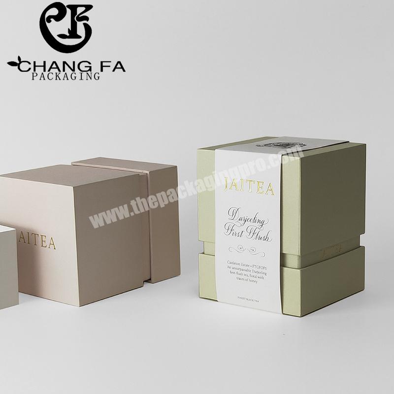 Square Paper Gift Packaging Candle Box With  Sleeve
