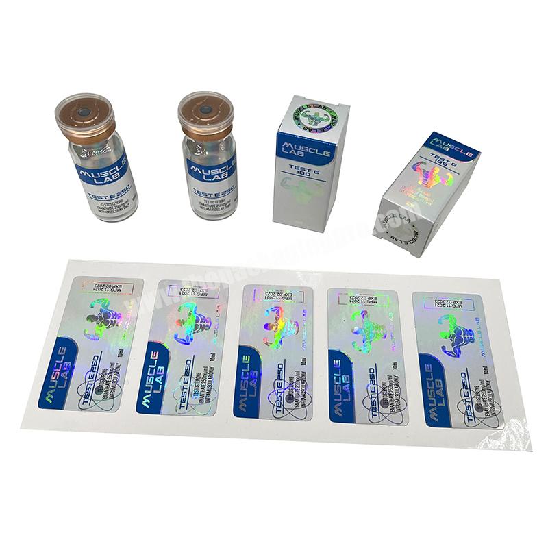 TEST C 200mg pharma labels and box 10ml vial sticker label