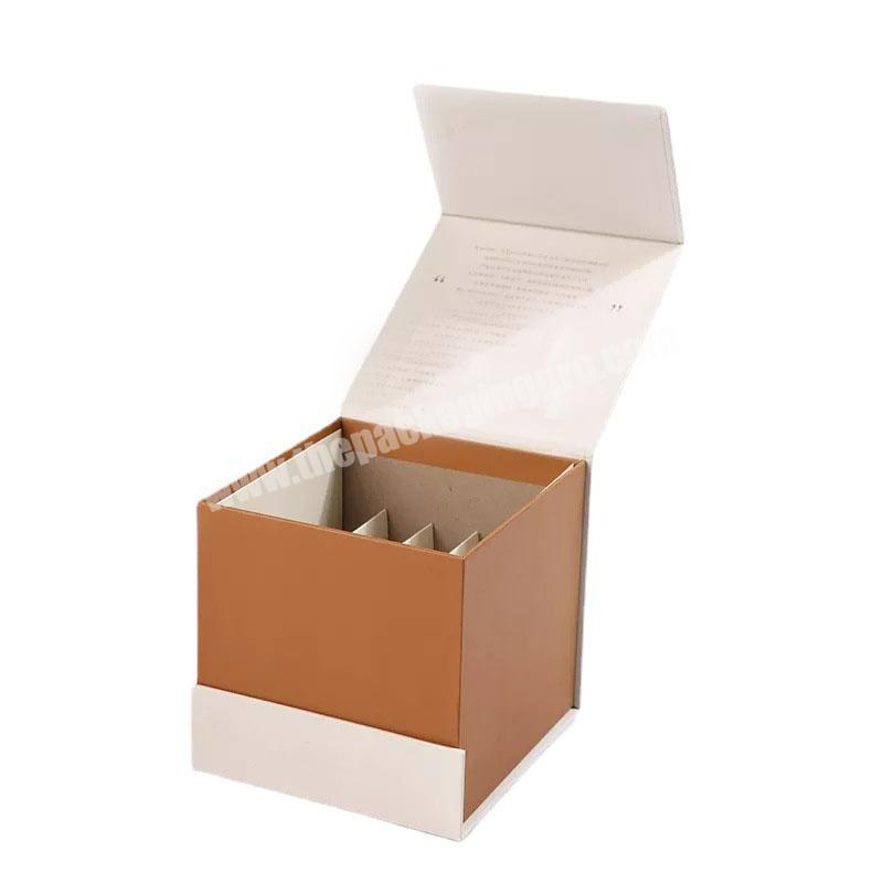 Tea gift box packaging organizer tea set gift box with insert magnetic type custom design