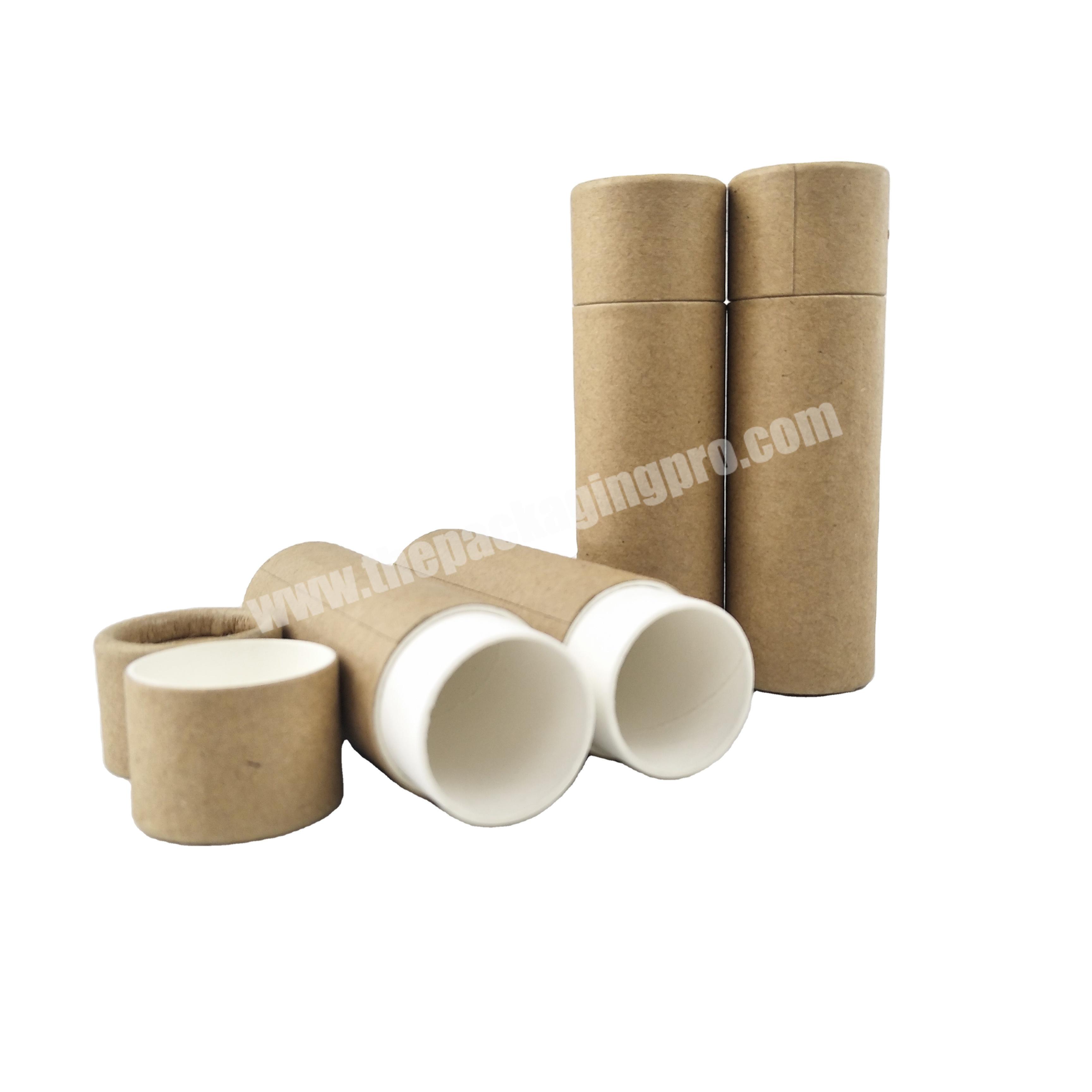 WFKD Customize Logo size Tea Packaging 1oz 2oz Amber Round Craft Black Gift Tube Box Custom Paper Tube Cardboard Tube