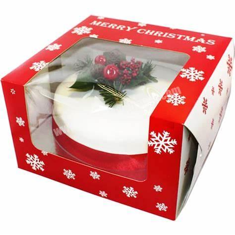 White Christmas Cake Box Bakery Box 12 inch
