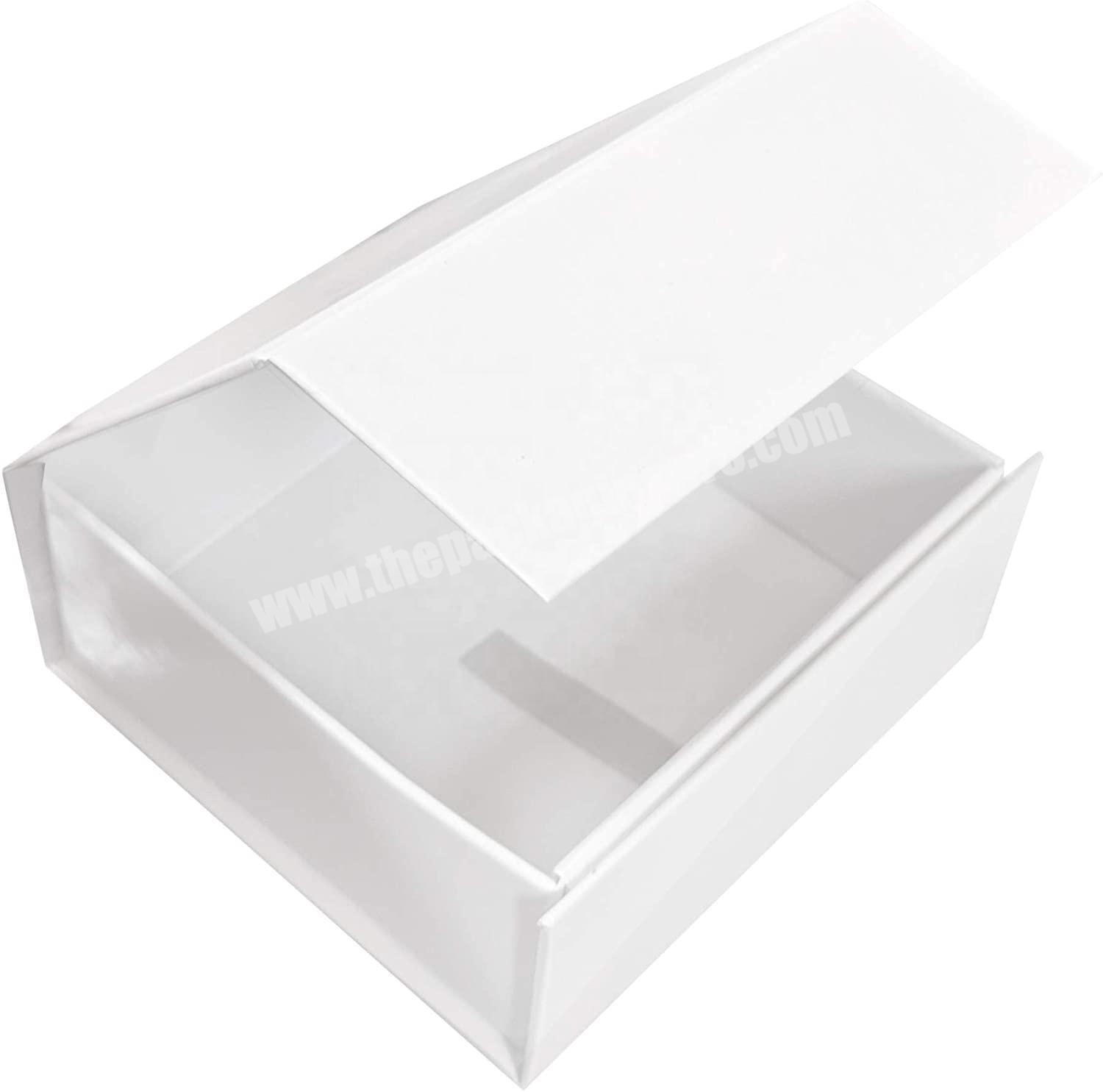 White Hard Gift Box with Magnetic Closure Lid Square Boxes for Truffles, Candy, Jewelry, Small Gifts with White Glossy