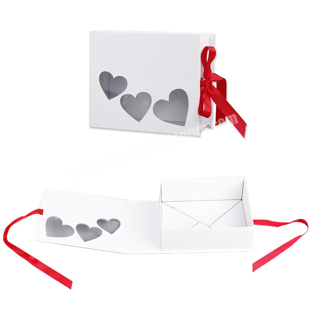 Wholesale  Popular Luxury Custom Logo Paper Folding Gift Boxes With PVC Window