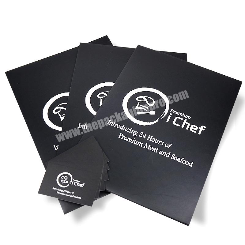 Wholesale  recyclable customized logo black art paper envelope packaging box