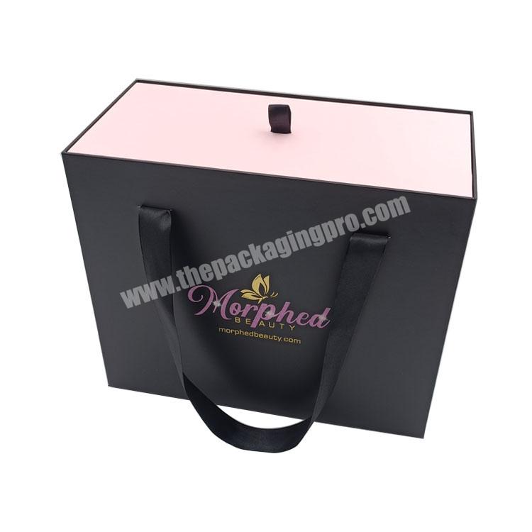 Wholesale Apparel Children Clothing Paper Cardboard Extra Large Black Custom Packing Gift Box For Clothes