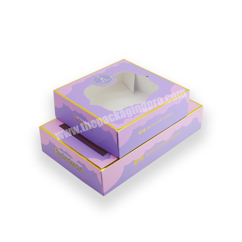 Wholesale Baking Window Muffin Box Pastry Dessert Carton Biscuit Cake Packaging Box With Window