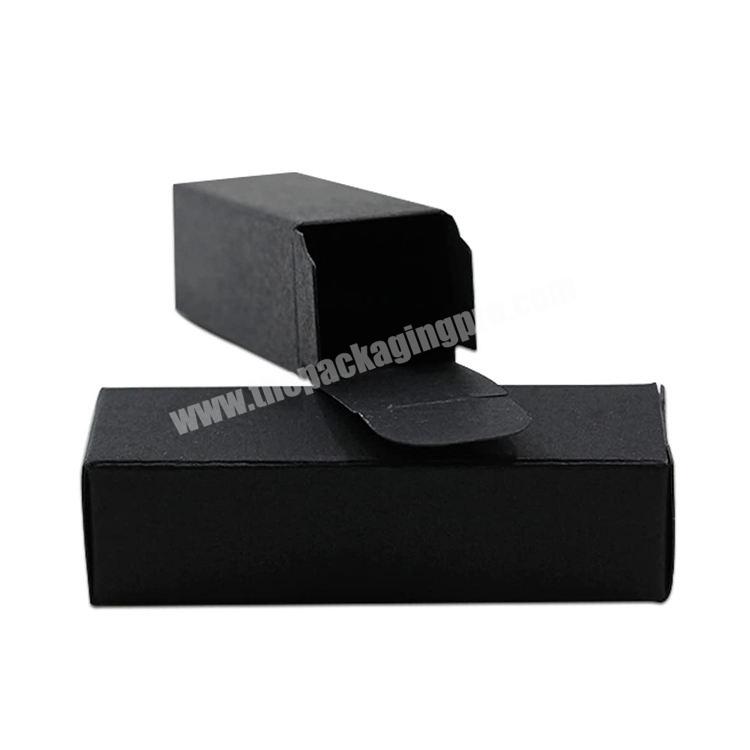 Wholesale Black Packaging Cosmetic Small Kraft Paper Perfume Box with Custom Logo
