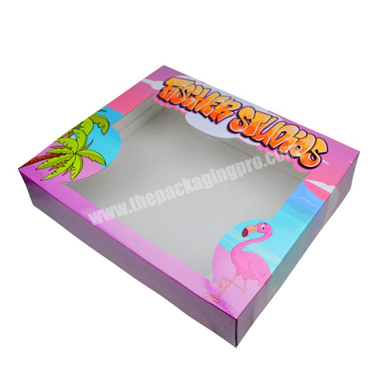 Wholesale CMYK Printing Paper Gift Doll Packaging Boxes With PVC Window