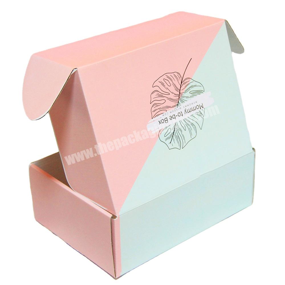 Wholesale Corrugated Cajas Branded Packaging Shipping Custom Logo  Cosmetic Small Pink Cardboard Clothes Mailing Mailer Box