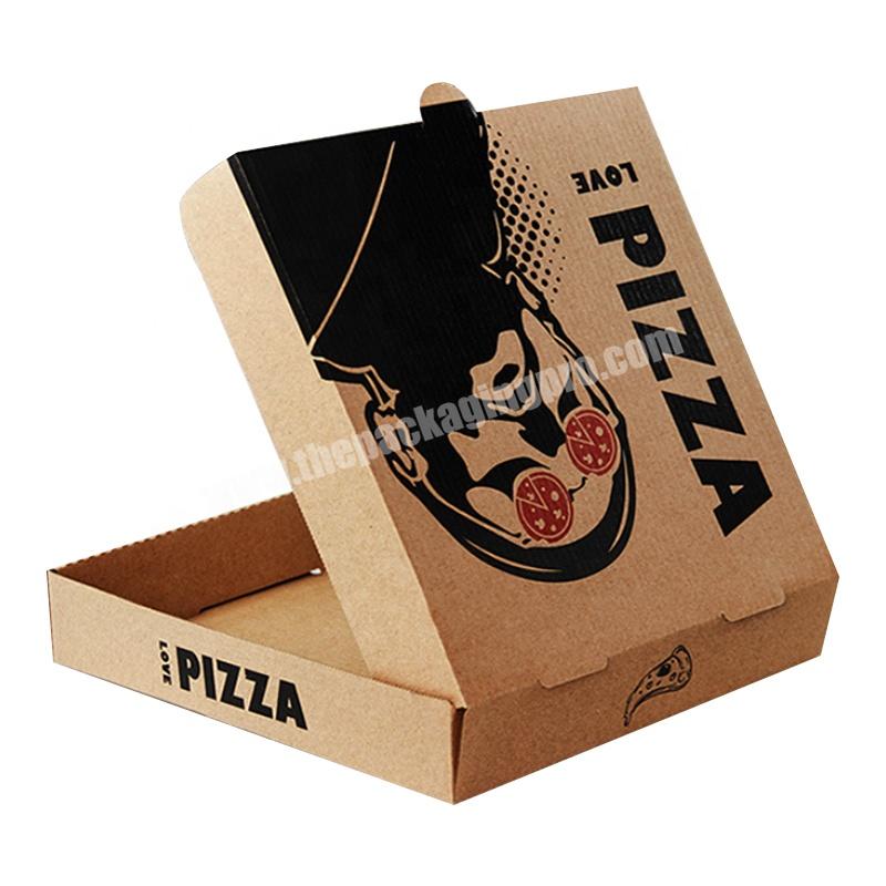 Wholesale Corrugated Cheap pizza container Custom 30x30 25 32 33 35 40 cm reusable white pizza cartoon boxes for supplier manila