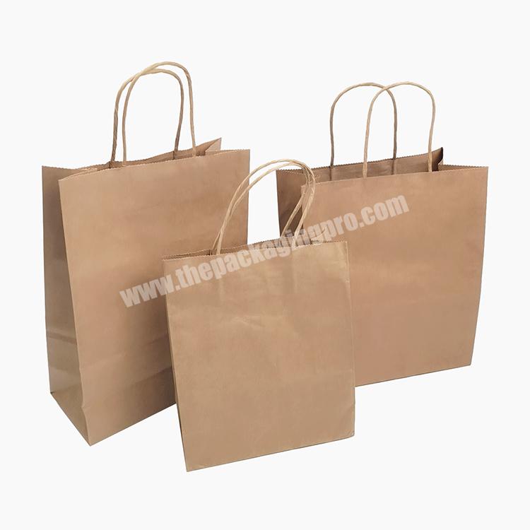 Wholesale Custom Brown Kraft Bag For Gift Packaging