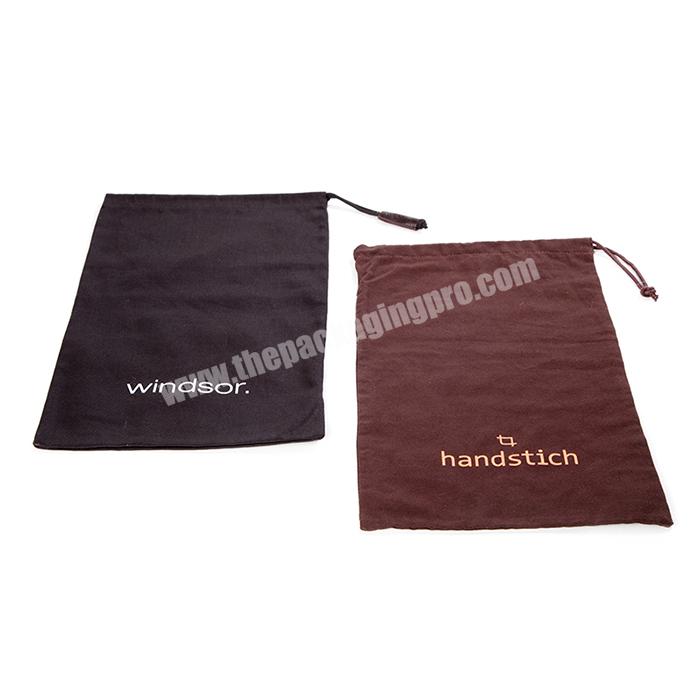Wholesale Custom Cheap Fashion Black cotton Drawstring shoe dust Bag