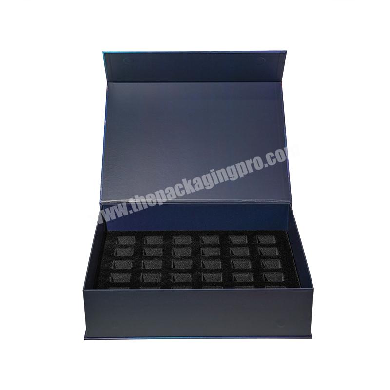 Wholesale Custom Eco Friendly Cardboard Rigid Small Black Paper Gift Boxes With Foam Insert Paper Box