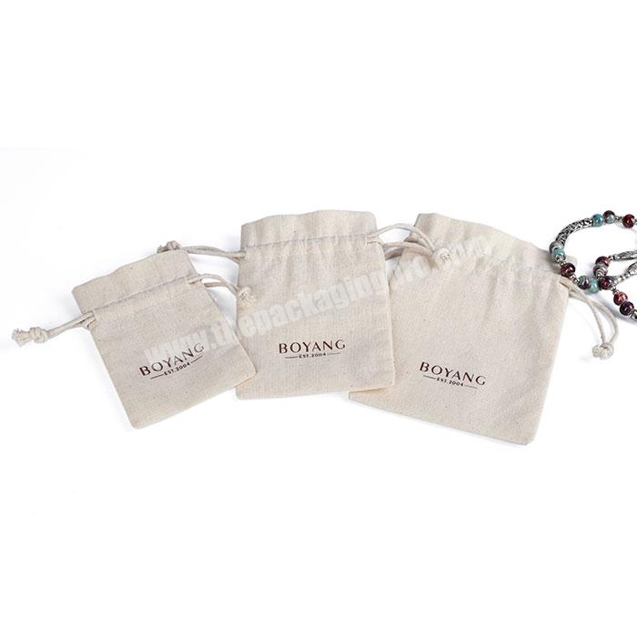 Wholesale Custom High Quality Eco-friendly Drawstring Cotton Jewelry Packaging Bag Pouch