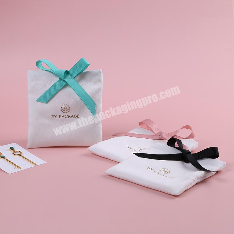 Wholesale Custom Hot Sell Small Jewellery Packaging Logo Jewelry Pouch Bag