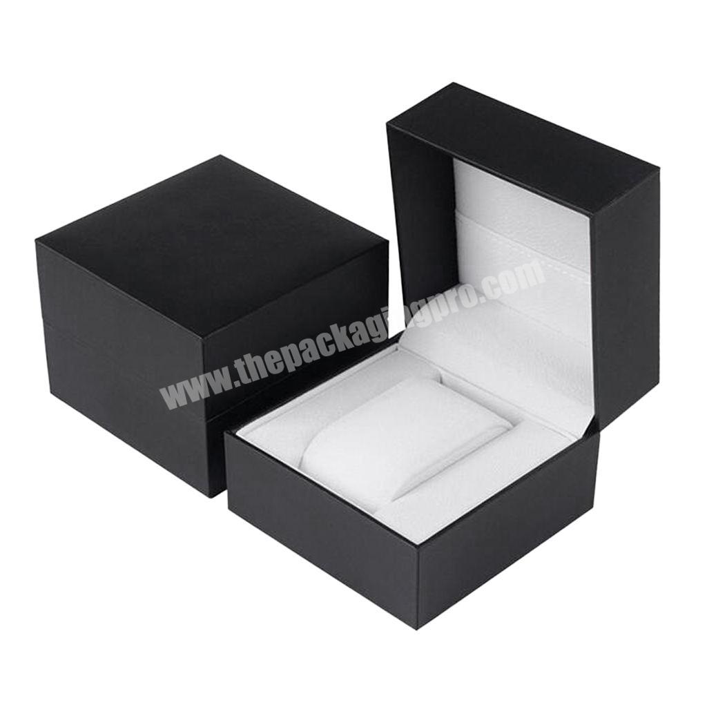 Wholesale Custom Logo Black Cardboard Watchbox Luxury Gift Storage Case Paper Packaging Watch Boxes