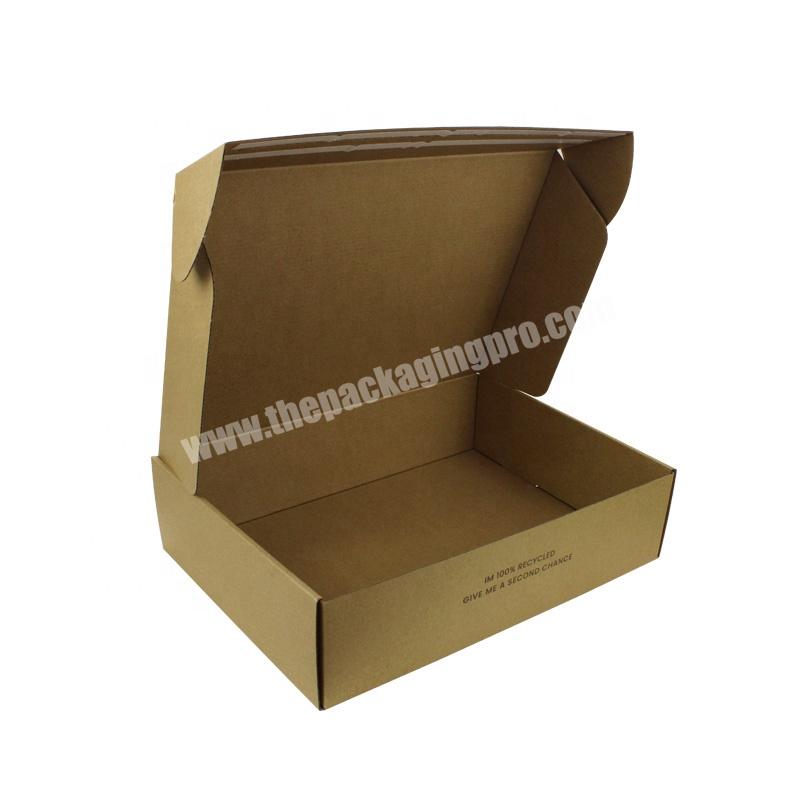 Wholesale Custom Logo Cardboard Tear Tape Corrugated Cartons Shipping Box Brown Kraft Mailer Boxes Packing